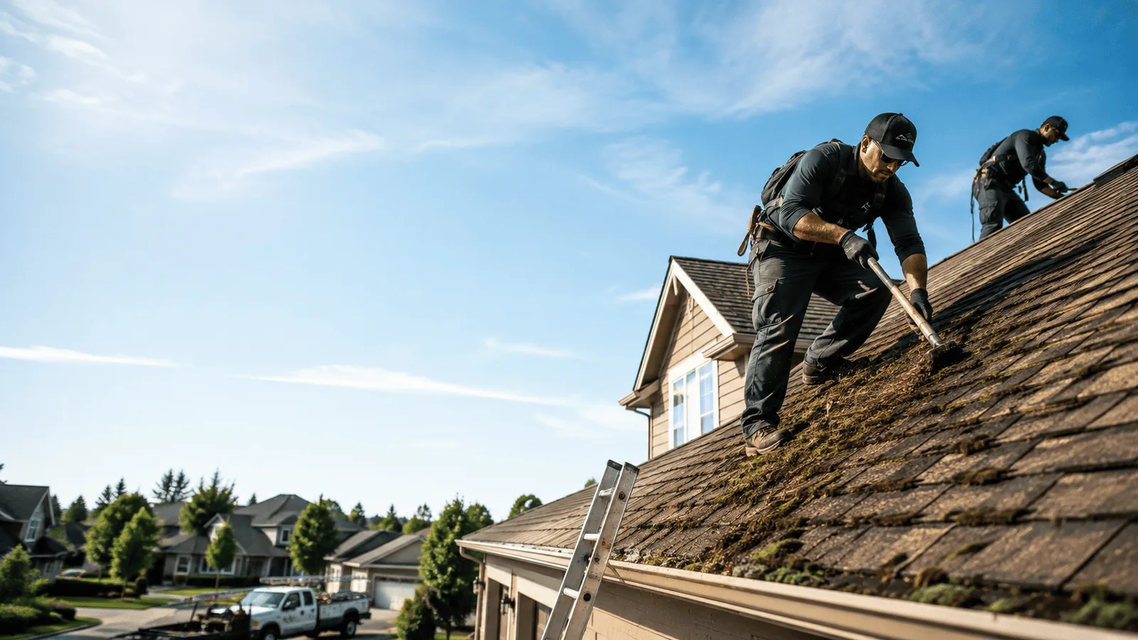 Roof Moss Removal in Sainte Marie, IL near me